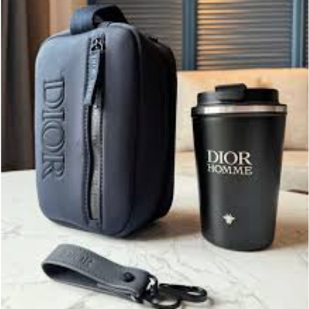 Dior Homme Toiletry Bag, Dior Homme tumbler, KeyChain, Gift Box - Gift Ready!